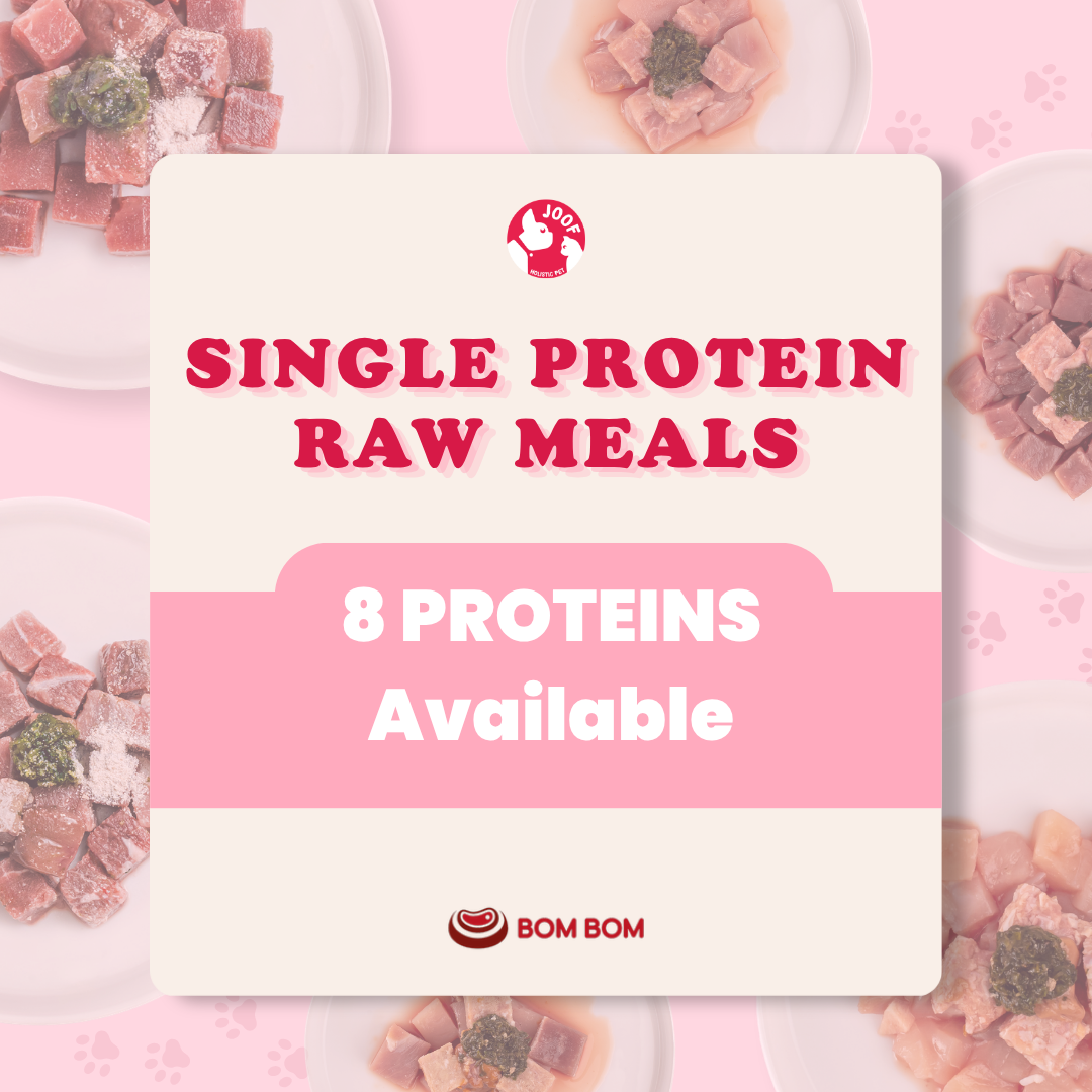 BOMBOM Raw Mix & Match Bundle (8 Proteins) BARF Single Protein Diet for Dogs and Cats