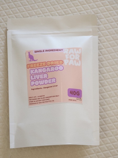 Raw for Paw Freeze Dried Kangaroo Liver Powder (40g) Organ Food Topper for Dogs and Cats