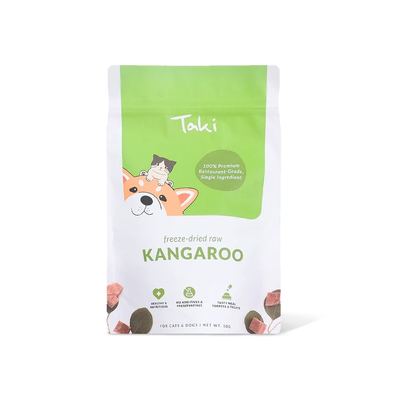 Taki Pets Kangaroo 50g | Freeze-Dried Treats Whole Food Toppers For Dogs and Cats | Premium Pet Treats