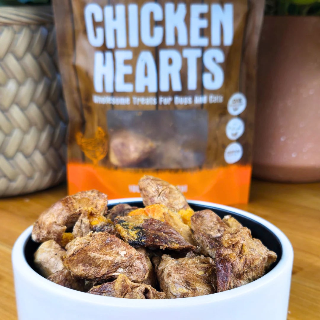 Shepherd Boy Farms Chicken Hearts | Freeze-Dried Treats Whole Food Toppers For Dogs and Cats | Premium Pet Treats