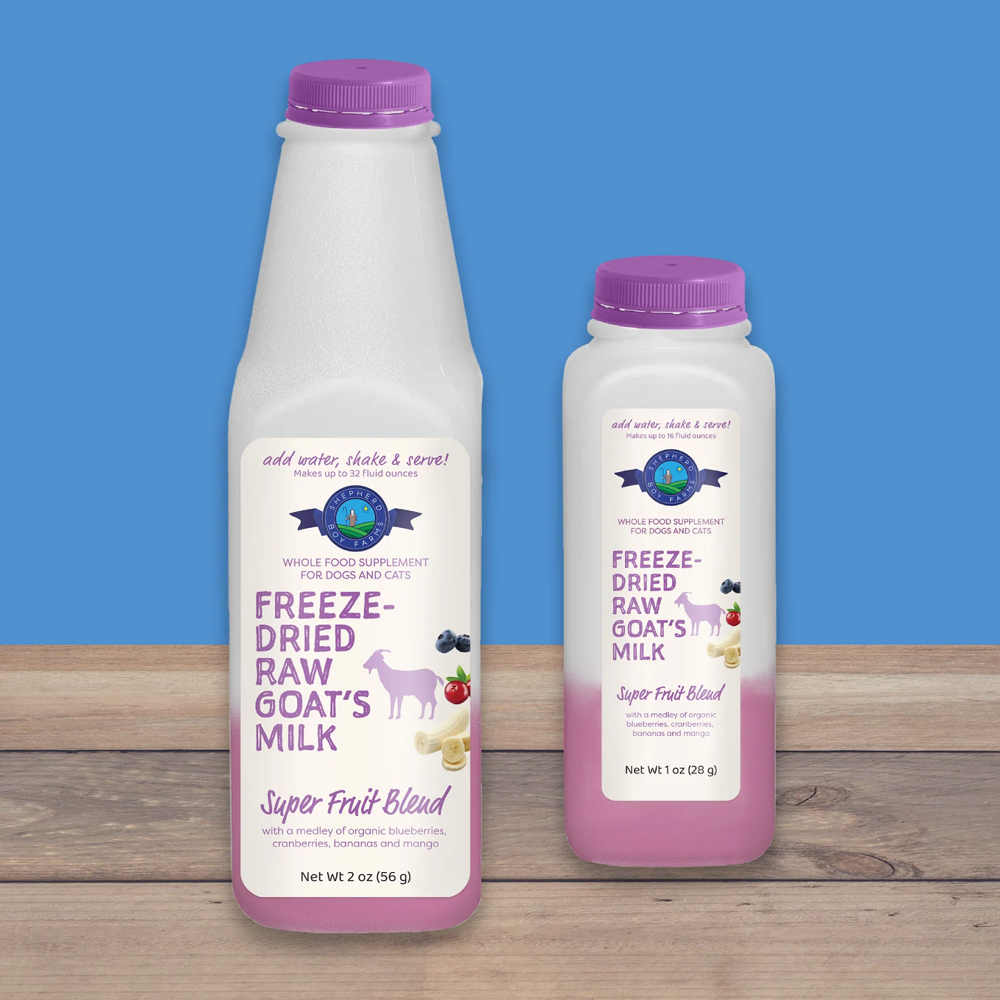 Shepherd Boy Farms Super Fruit Blend Raw Goat's Milk | Freeze-Dried Whole Food Toppers For Dogs and Cats | Premium Pet Food