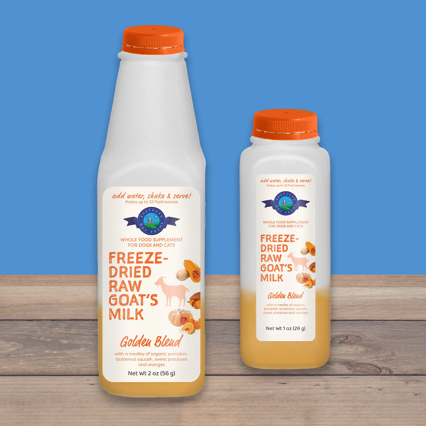 Shepherd Boy Farms Golden Blend Raw Goat's Milk | Freeze-Dried Whole Food Toppers For Dogs and Cats | Premium Pet Food