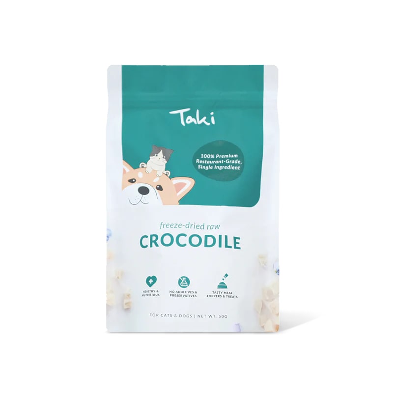 Taki Pets Crocodile 50g | Freeze-Dried Treats Whole Food Toppers For Dogs and Cats | Premium Pet Treats
