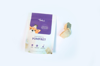 Taki Pets Pomfret (50g) Freeze Dried Omega 3 Skin Coat Treat for Dogs and Cats