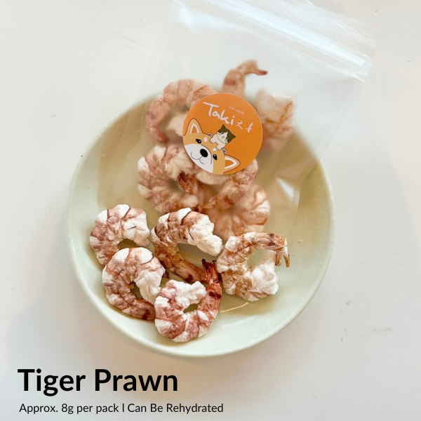 Taki Pets Tiger Prawn 30g | Freeze-Dried Treats Whole Food Toppers For Dogs and Cats | Premium Pet Treats