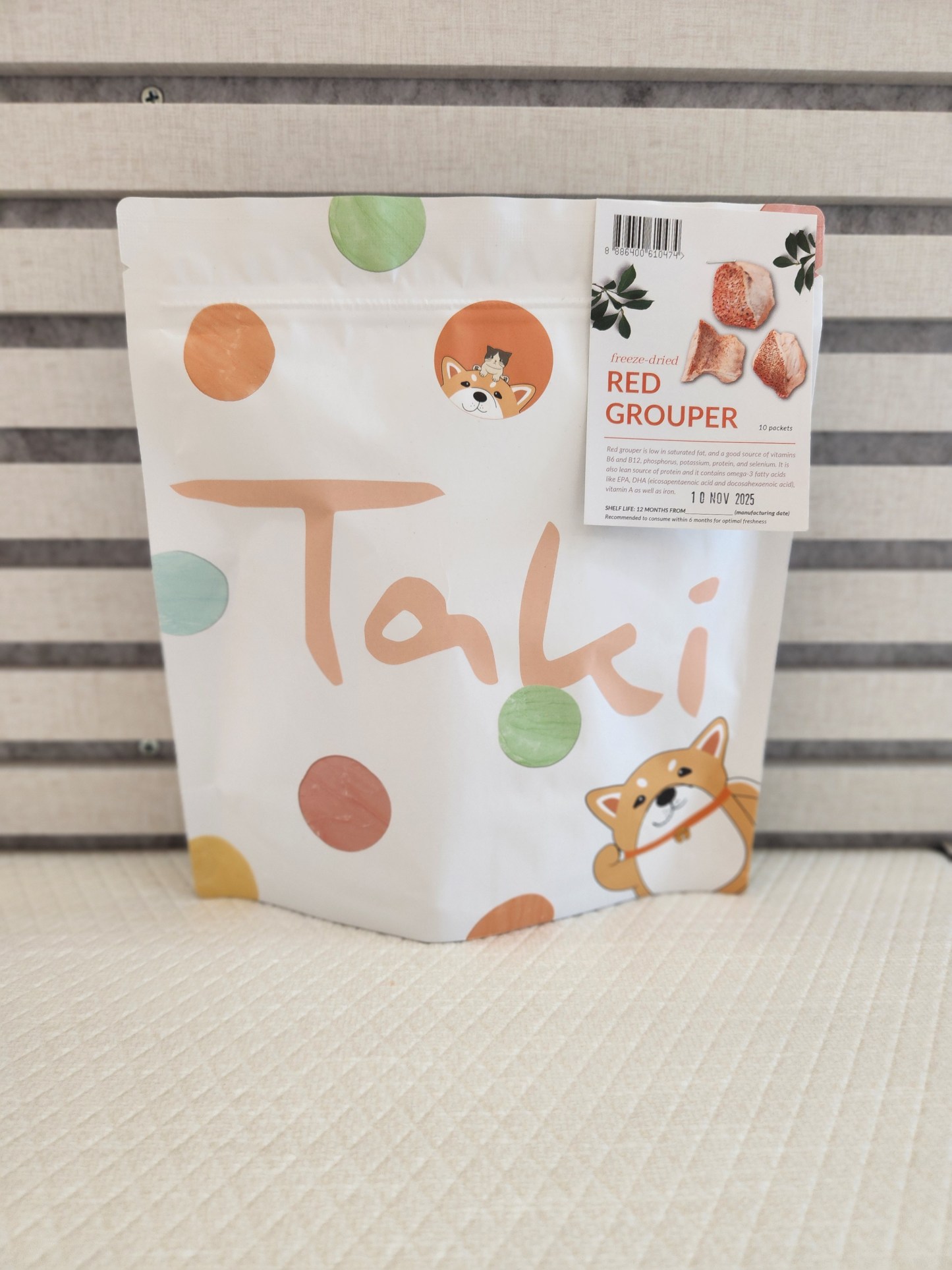 Taki Pets Red Grouper | Freeze-Dried Treats Whole Food Toppers For Dogs and Cats | Premium Pet Treats