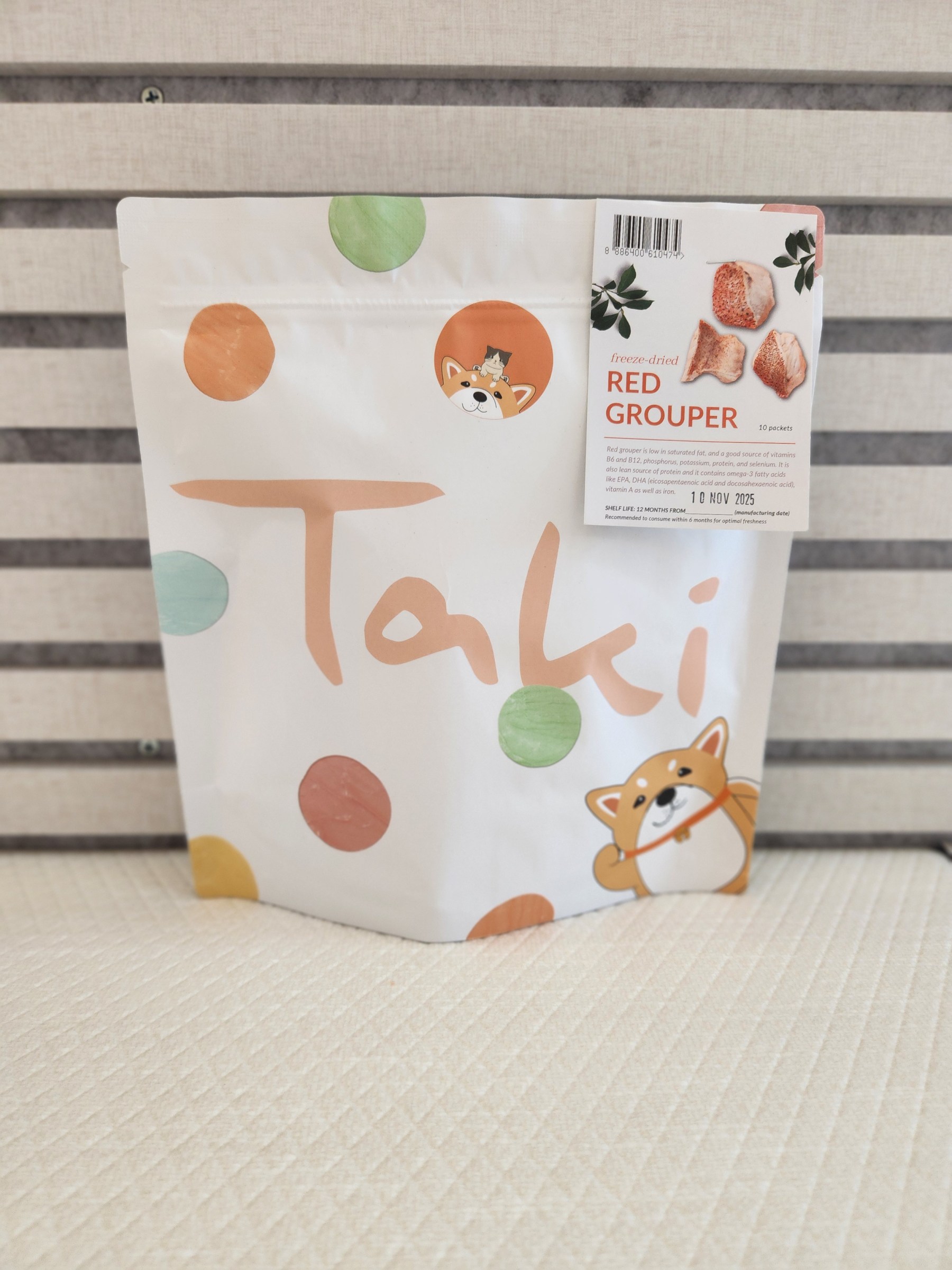 Taki Pets Red Grouper | Freeze-Dried Treats Whole Food Toppers For Dogs and Cats | Premium Pet Treats