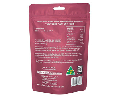 Freeze Dry Australia Venison Cookie | Freeze-Dried Treats Whole Food Toppers For Dogs and Cats | Premium Pet Treats