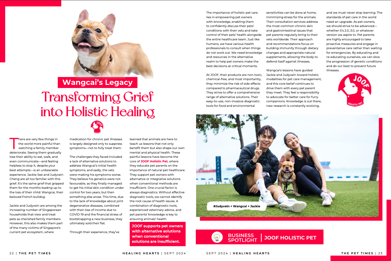 JOOF Article with The Pets Time Magazine