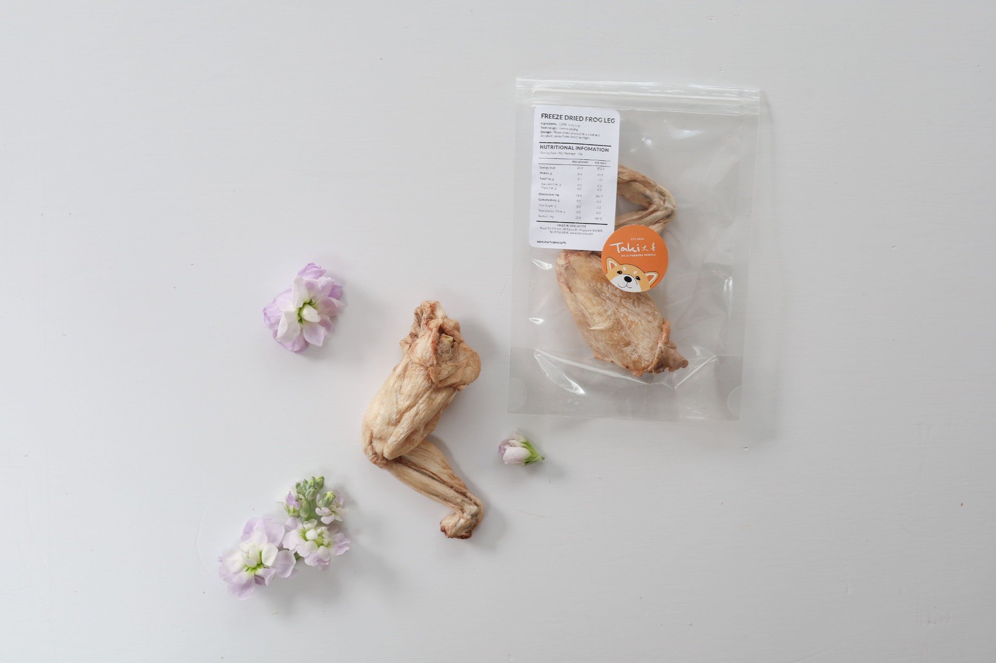 Taki Pets Bullfrog Leg | Freeze-Dried Treats Whole Food Toppers For Dogs and Cats | Premium Pet Treats