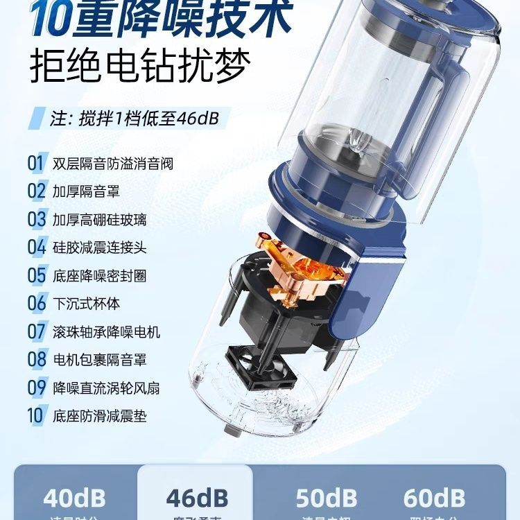 破壁豆浆机隔音罩食材包清洁刷子家用小型大容量一体米糊机全自动