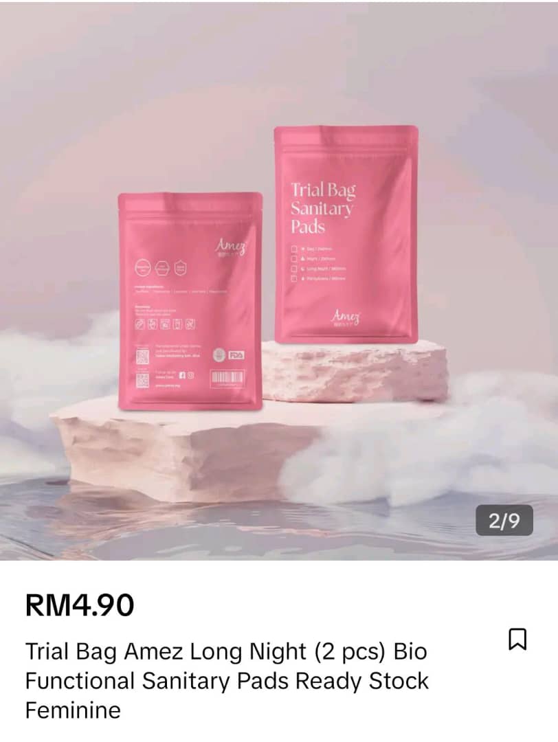 Trial Bag Amez Long Night (2pcs) Bio Functional Sanitary Pads