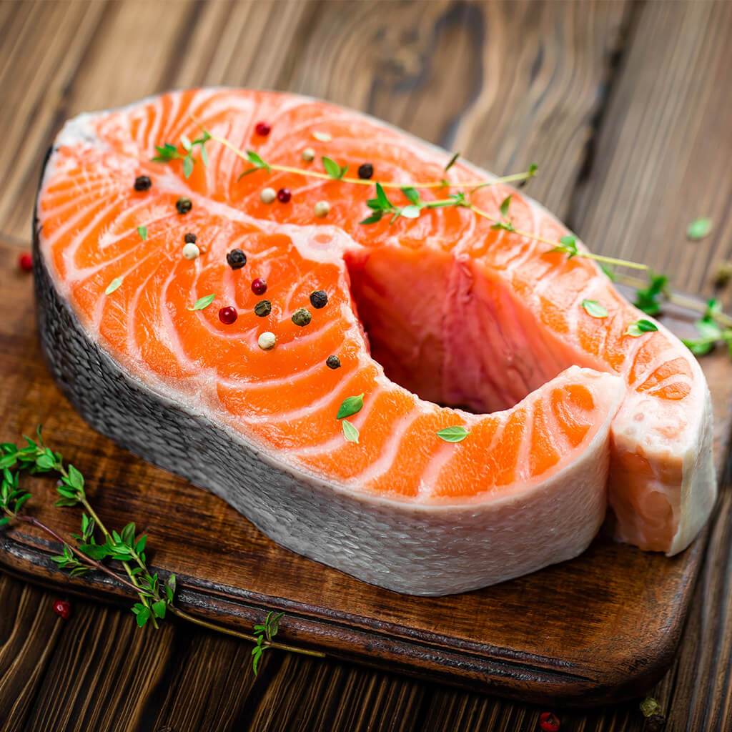 NORWAY FROZEN SALMON STEAK 1kg (4 or 5 pcs) 挪威三文鱼片一公斤(4至5片)