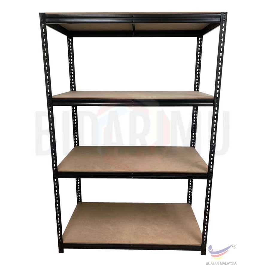 Kitchen Rak Fiber Heavy Duty Boltless Rack 4 Tier / 2 in 1 / Fiber Rack / Full Black Rack ...