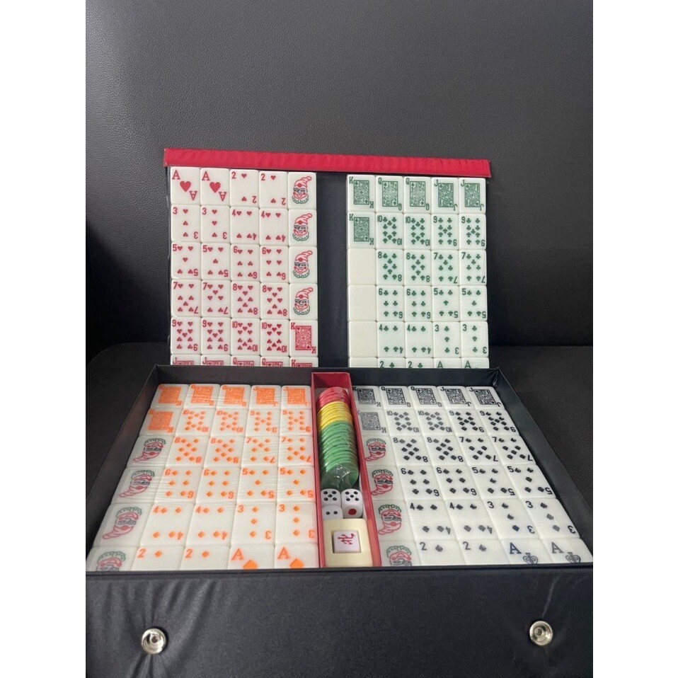 麻将牌扑克麻将Mahjong Rummy【 】 拉米麻将/三人麻将/四人麻将Mahjong Set Mahjong Rummy Poker  88张/168张高品质触感所有玩法– GVI GroupBuy MALL