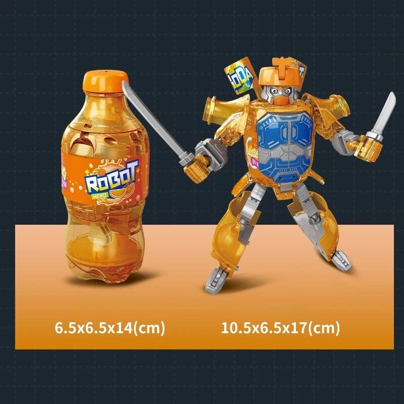 Soda Roth Bot Kebidumei NEW Transformation Soda Robot Action Figure Cola Can Figures ...