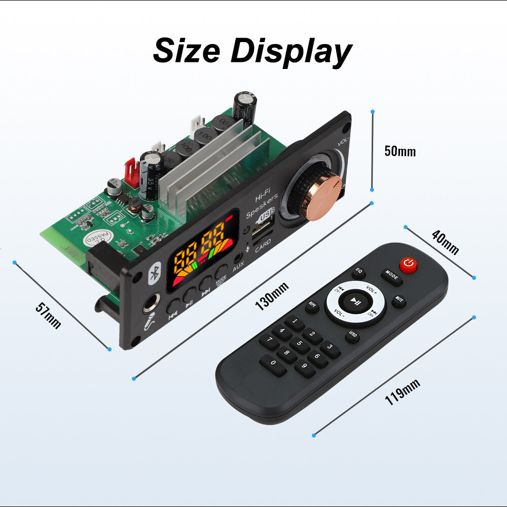 Rfff Audio Kebidumei 8V-24V Bluetooth V5.0 Mp3 Decoder Board TF FM Radio Module ...