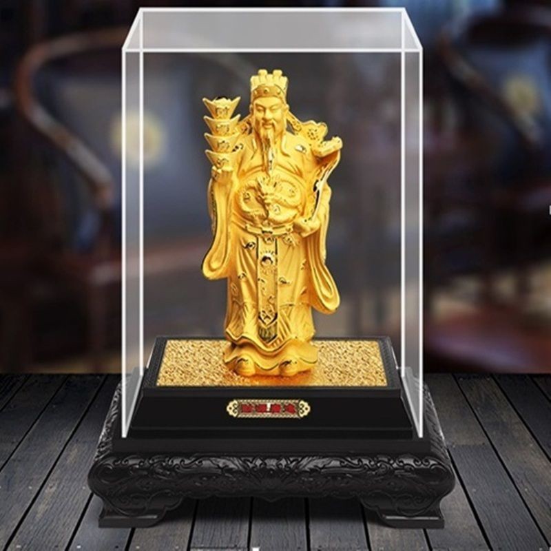 極美品・绒沙金「財神」置物 14cm 5892-1/3 绒沙金财神爷摆件招财金财神创意家居饰品汽车公司开业招财摆件– GVI