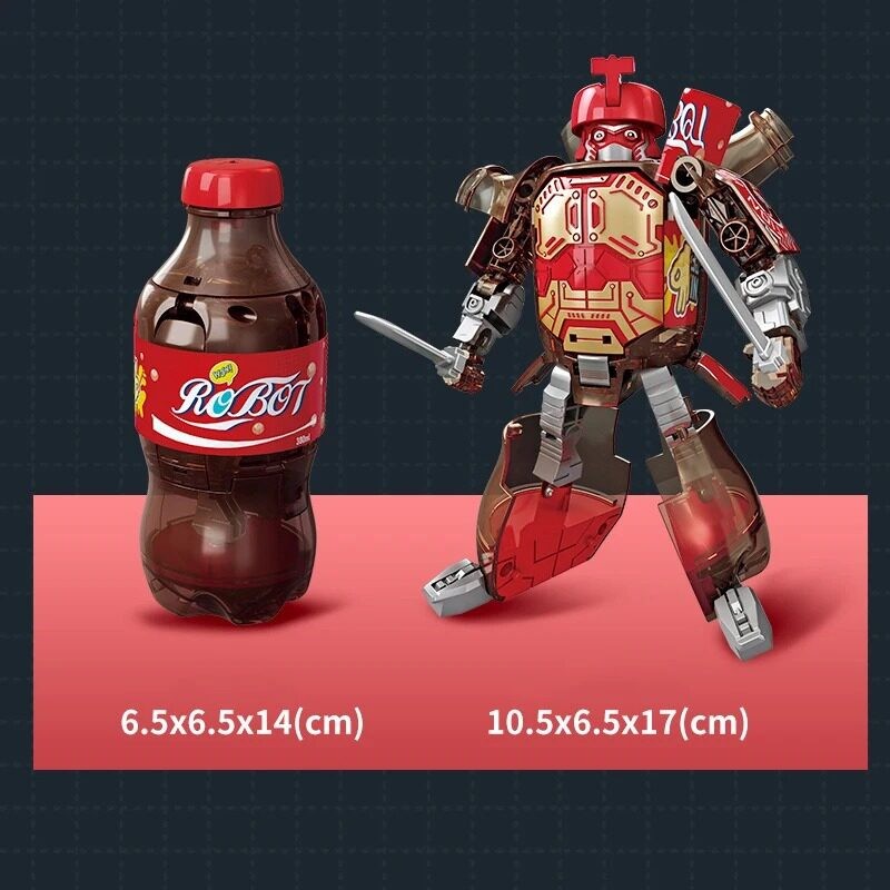 Soda Roth Bot Kebidumei NEW Transformation Soda Robot Action Figure Cola Can Figures ...