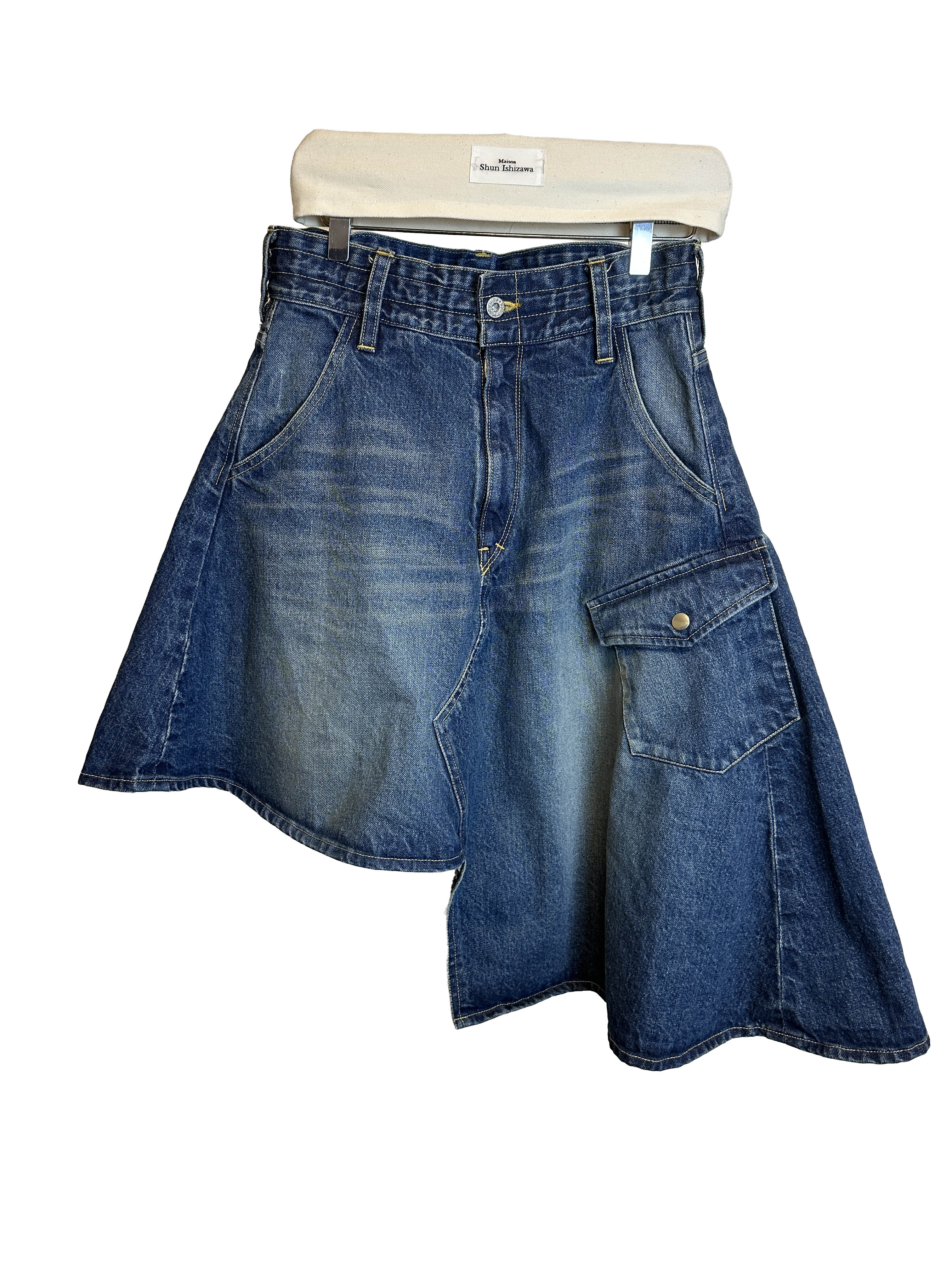 ASYMMETRY DENIM SKIRT