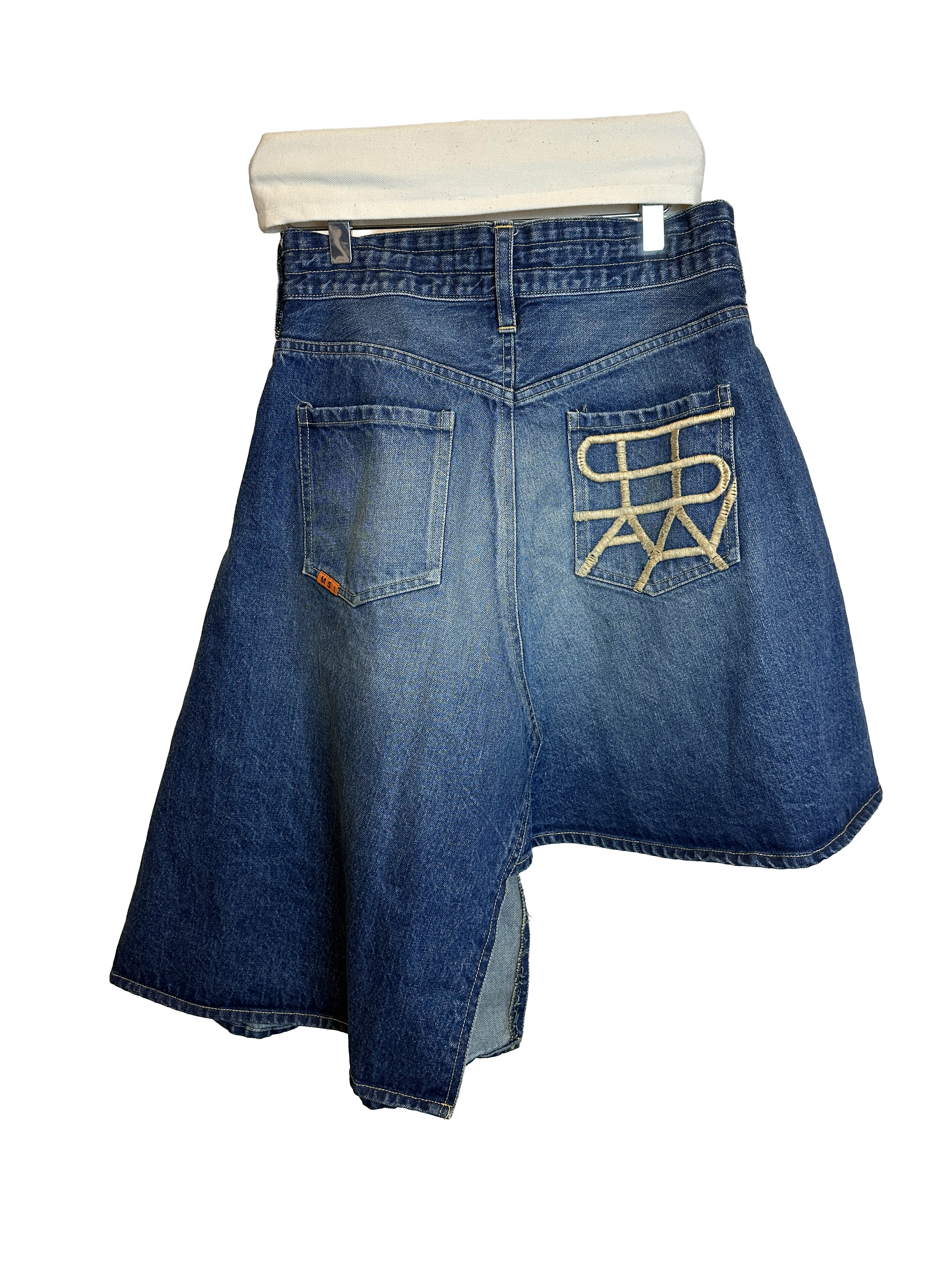 ASYMMETRY DENIM SKIRT