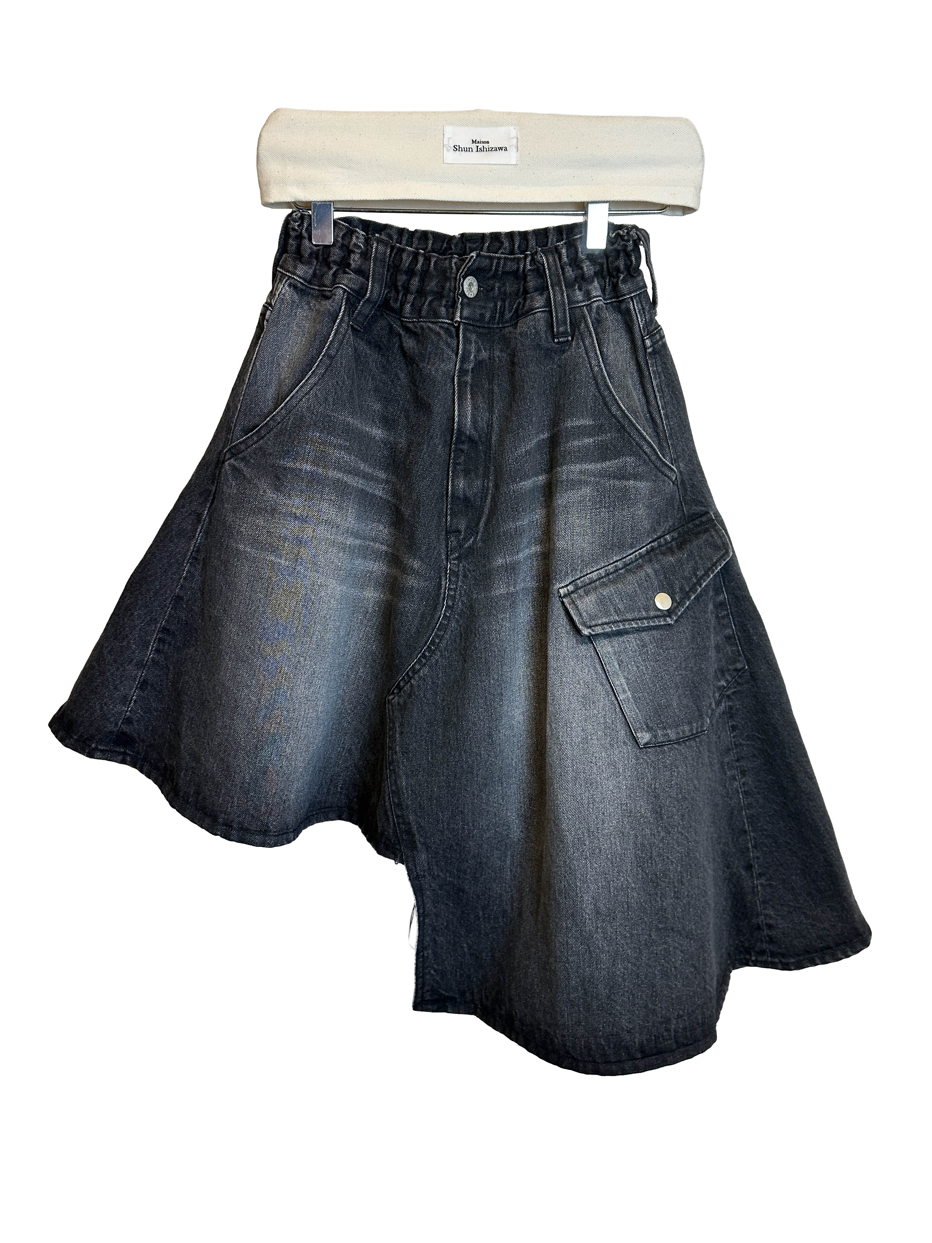 ASYMMETRY DENIM SKIRT