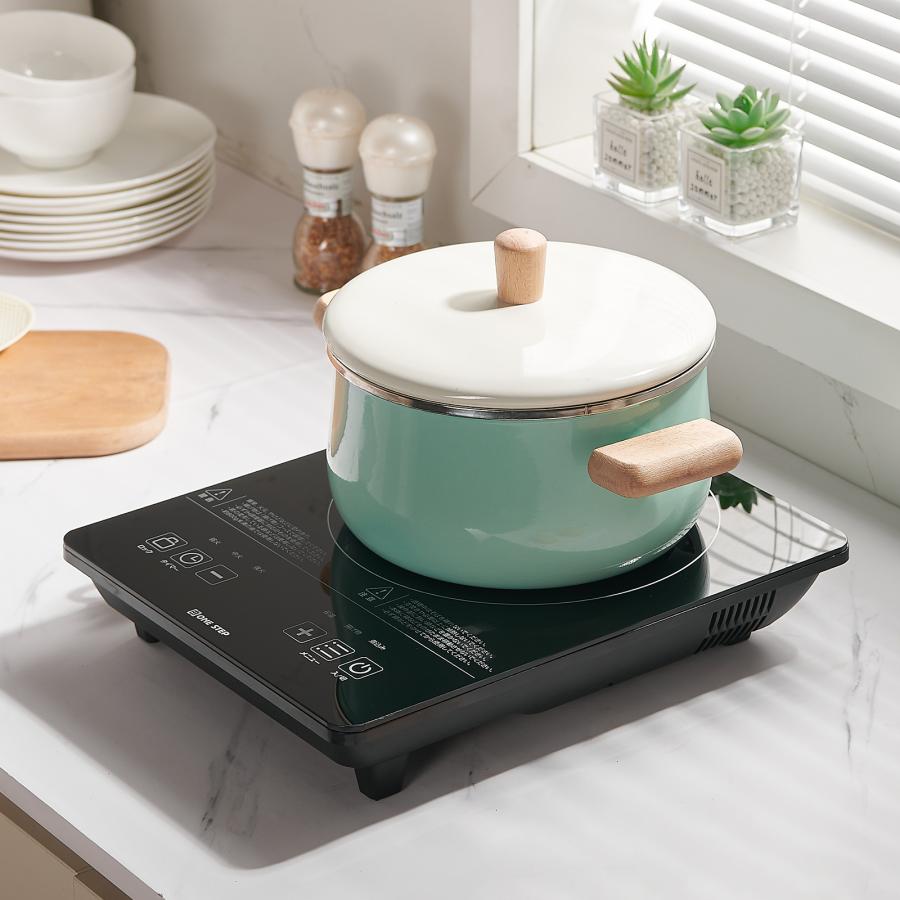 IHコンロ IHクッキングヒーター 卓上 1口 電磁調理器 卓上 小型 IH卓上コンロ 卓上IHコンロ 1400W ブラック