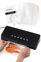 【2025年最新版】家庭用 真空パック機 ブラック 全3カラー 自動ワンタッチ 6in1 吸引力-60Kpa 専用袋付き フードシーラー 乾湿対応