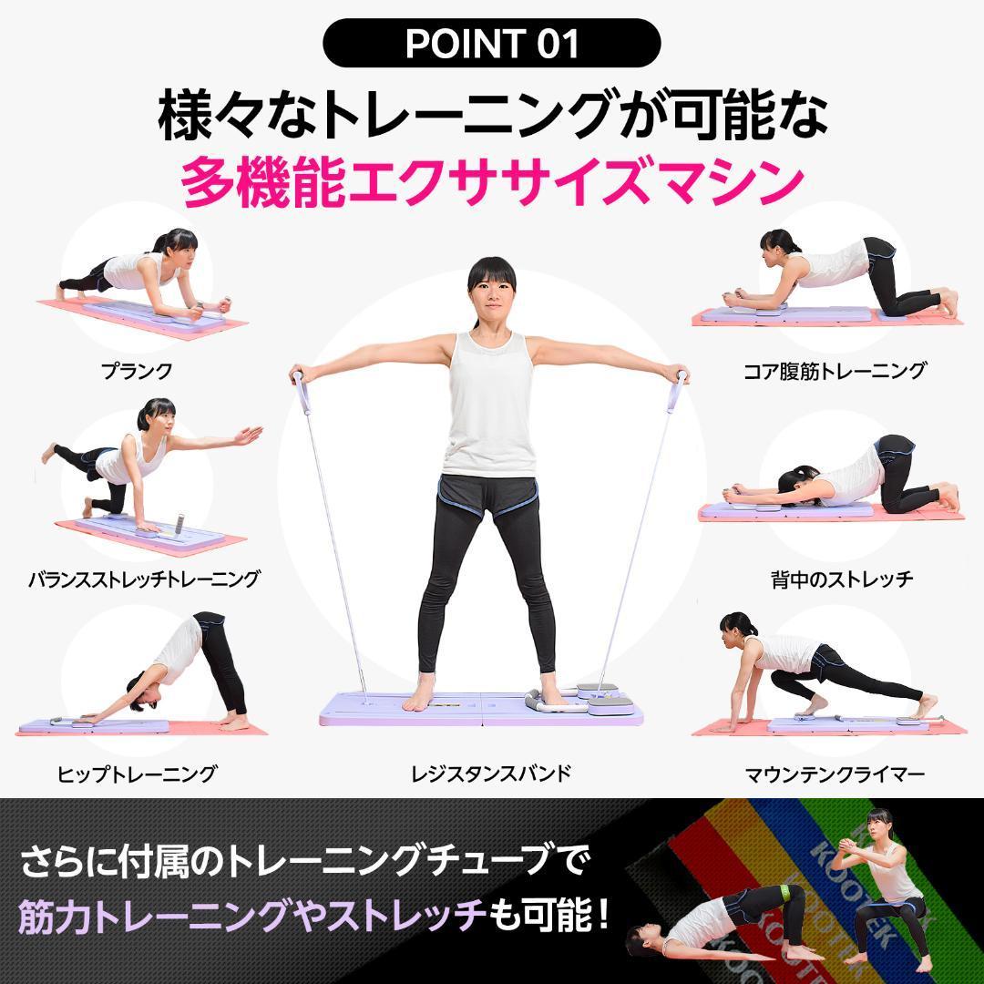 ピラティスボード エクササイズバンドセット付属 体幹 筋トレ エクササイズ