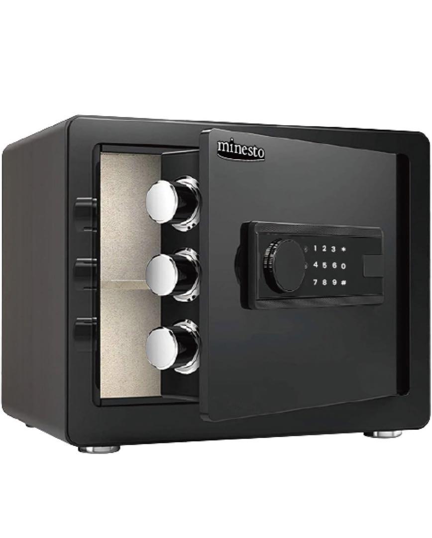 金庫 30cm（32L） 電子テンキー式 振動警報 防犯　ブラック