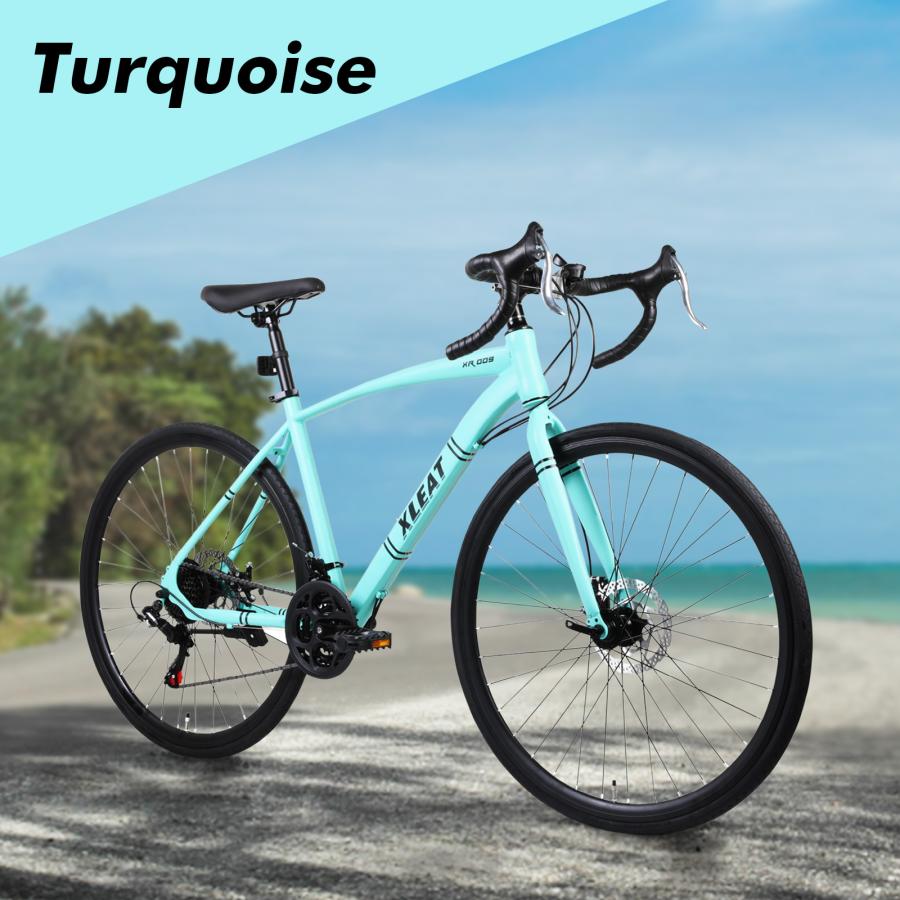 ロードバイク 700c シマノ製 21段変速 ライト スタンド付 自転車 通勤 通学 初心者 入門用 ブラック 黒