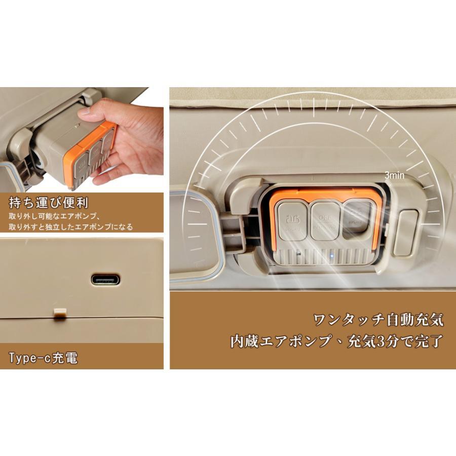 2024リニューアル エアーベッド 電動エアーマットシングル キャンプエアーベッド 電動ポンプ空気エアベッド PVC素材 折り畳み式 防災用 (シングル厚さ25cm)