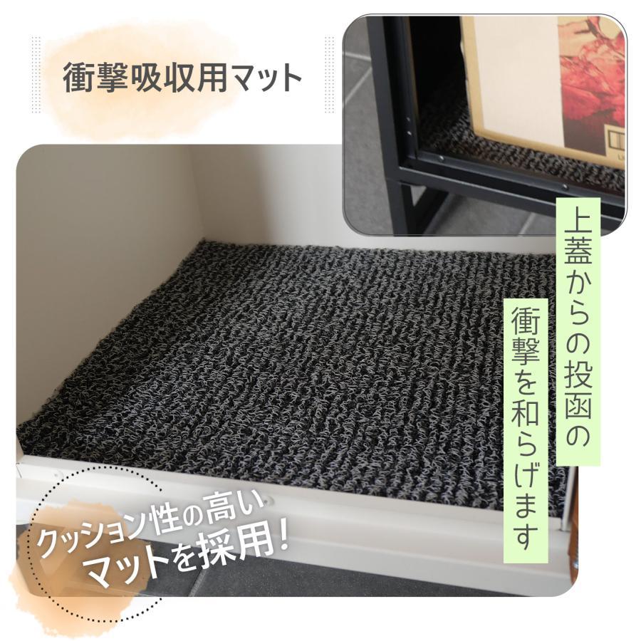 宅配ボックス 戸建 大型 防水 屋外 後付け 大容量 複数投函 可能 鍵 両開き 黒 おしゃれ ネコラクボックス