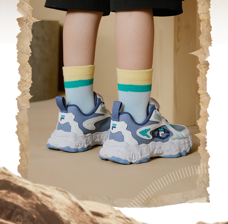 (EU 26 - 32) FILA KIDS HERITAGE FOSSIL Boys/Girl's Retro Running Shoes Sneakers