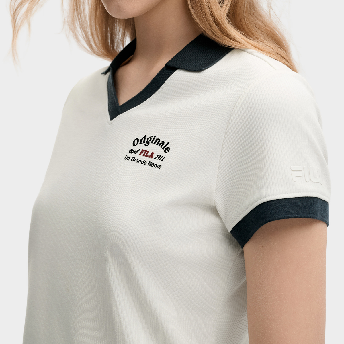 FILA FUSION LIFESTYLE ORIGINALE Football Culture Style Women Casual Polo T-shirt