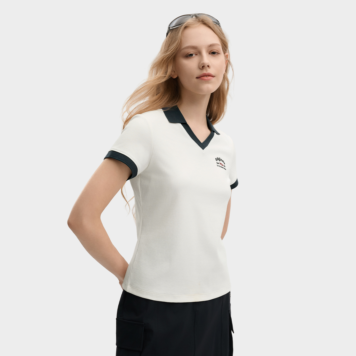 FILA FUSION LIFESTYLE ORIGINALE Football Culture Style Women Casual Polo T-shirt