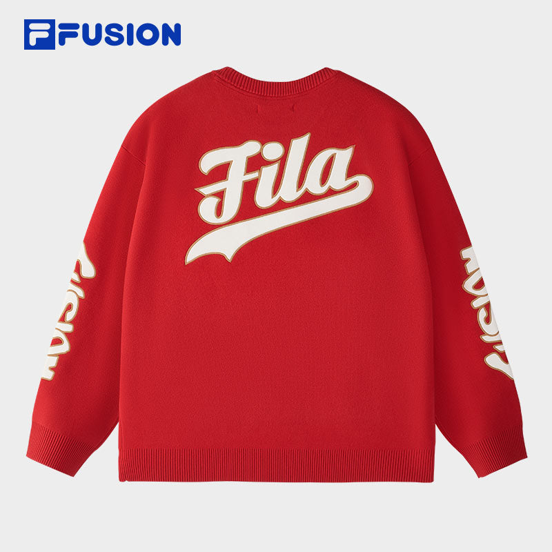 FILA FUSION INLINE CULTURE CNY COLLECTION Unisex Knit Sweater (Red