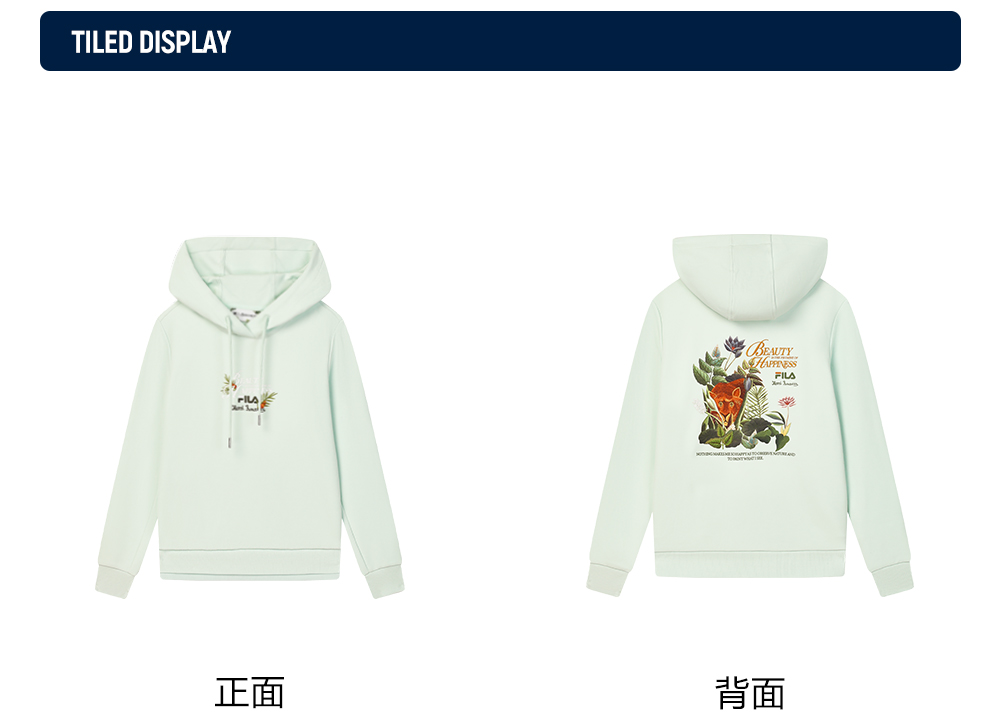 FILA CORE LIFESTYLE HERITAGE DREAM JUNGLE Women Hoodie (Light Green)
