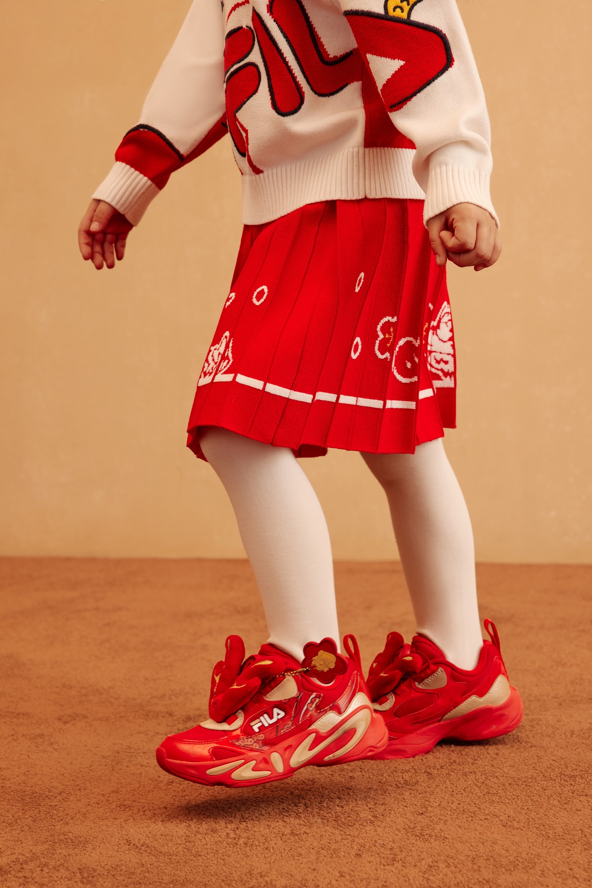 [ CNY Collection ] FILA KIDS ORIGINALE Chinese New Year Girl's Skirt in Red