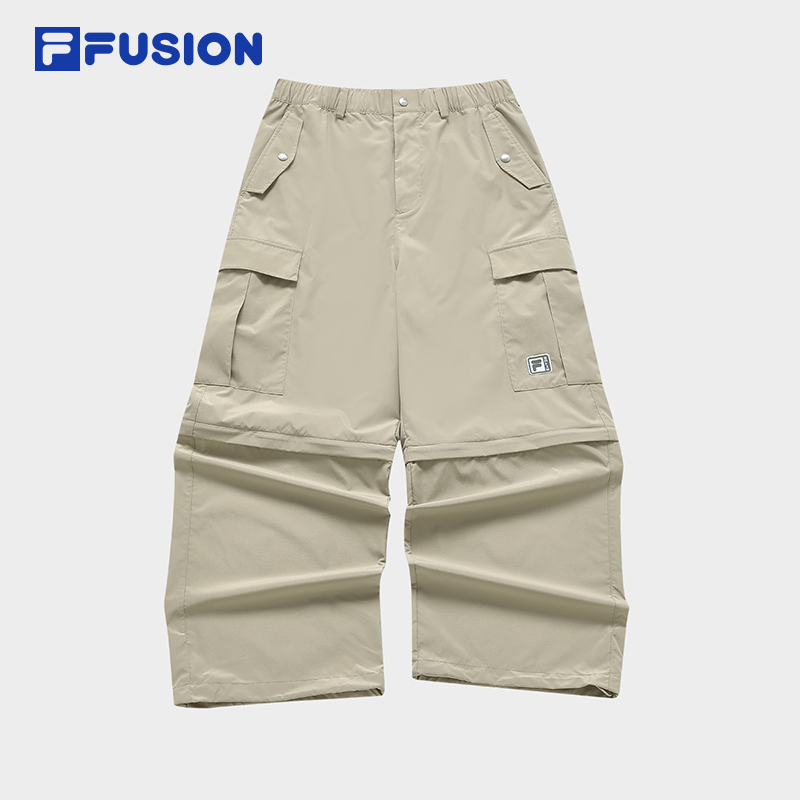 FILA FUSION x BEAMS Unisex Woven Pants in Light Khaki