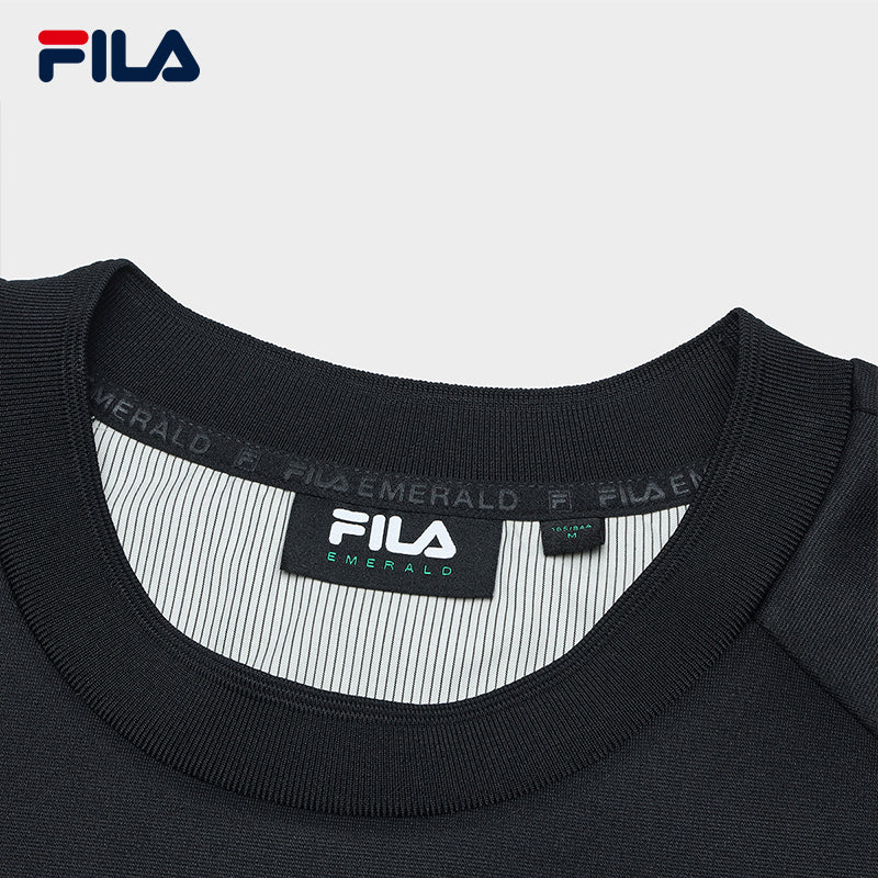 FILA CORE LIFESTYLE EMERALD FANCY BRERA Women Pullover Sweater (Black)