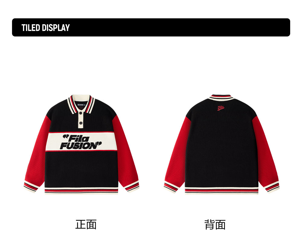 FILA FUSION INLINE CULTURE CNY COLLECTION Unisex Knit Sweater (Black)