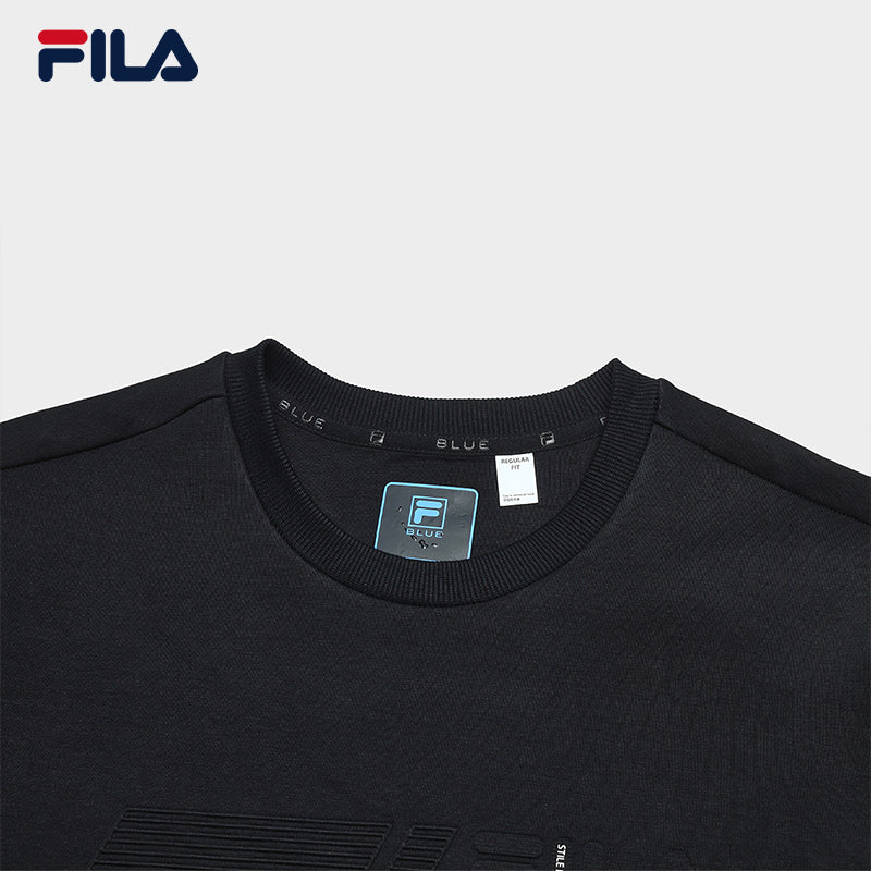 FILA CORE EAST HAMPTON WHITE LINE BLUE Men's Pullover Sweater in Black