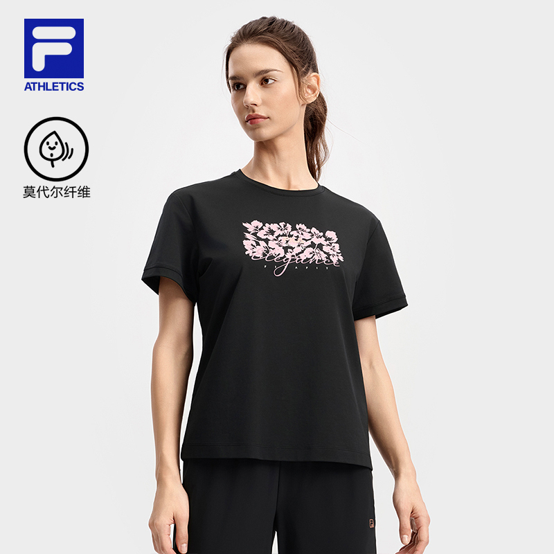 FILA CORE ATHLETICS FILA-FIT WOMEN Women Short Sleeve T-shirt (Black / White)