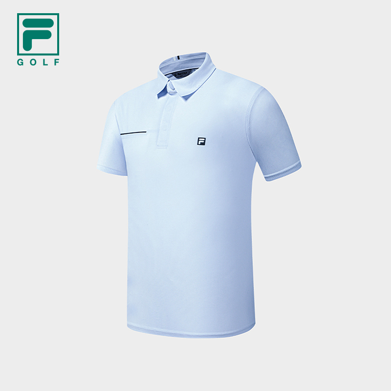 FILA ATHLETICS Men Knitted Short Sleeve Polo Shirt