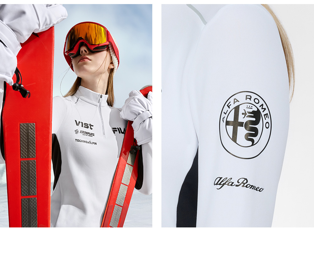 FILA CORE ATHLETICS SKI FILA X JAMES JEAN Women Long Sleeve Top (Black / White)