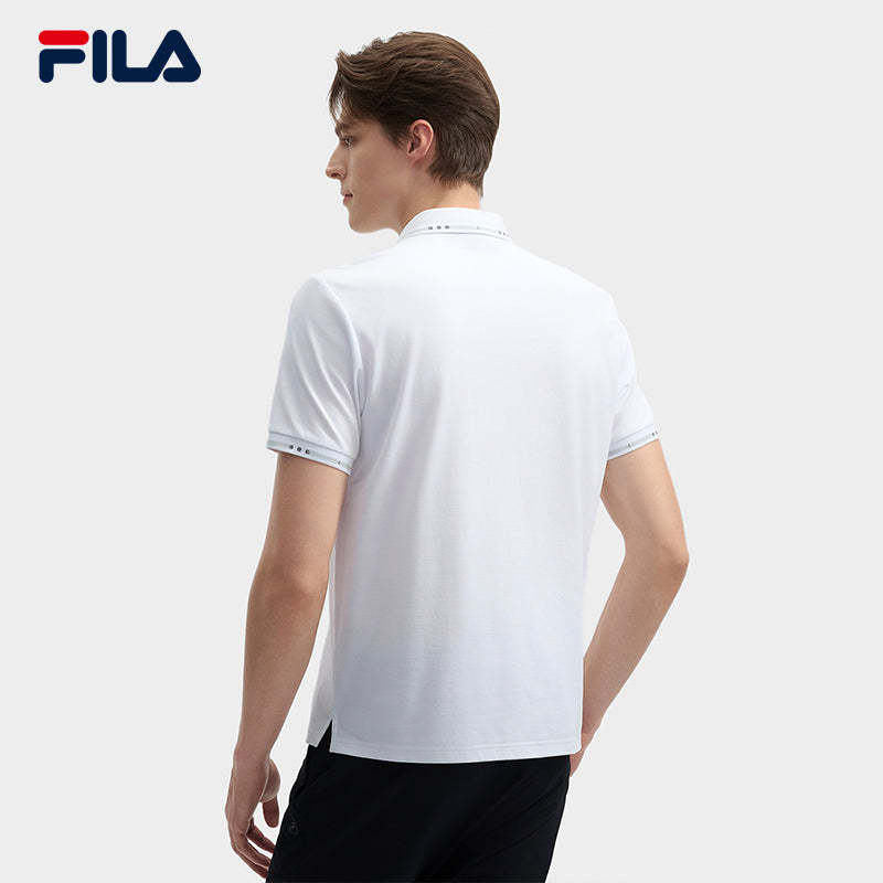 FILA CORE LIFESTYLE WHITE ORTISEI Men Polo T-shirt