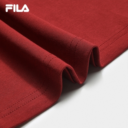 FILA CORE Men CNY Knitted Short Sleeve Top PINK