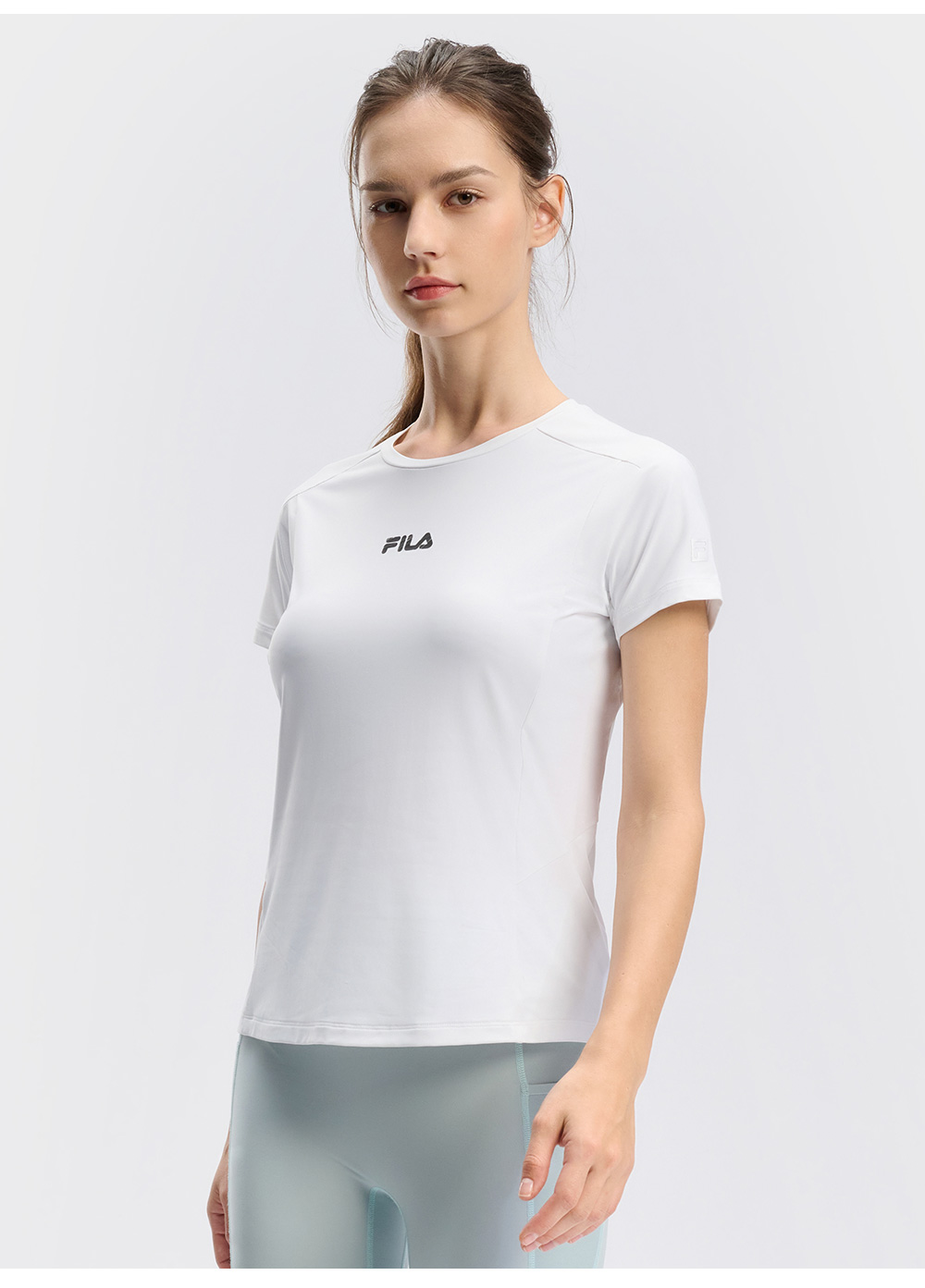 FILA CORE ATHLETICS BLACK Women Short Sleeve T-shirt (Turquoise / White)