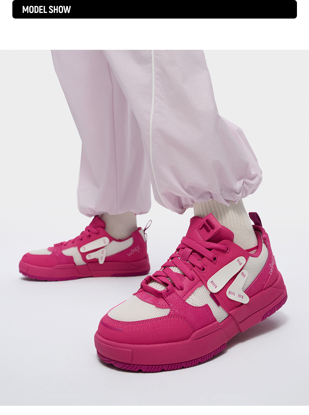 FILA FUSION FUSION GEOMETRY Women Skate Shoes (White / Pink)